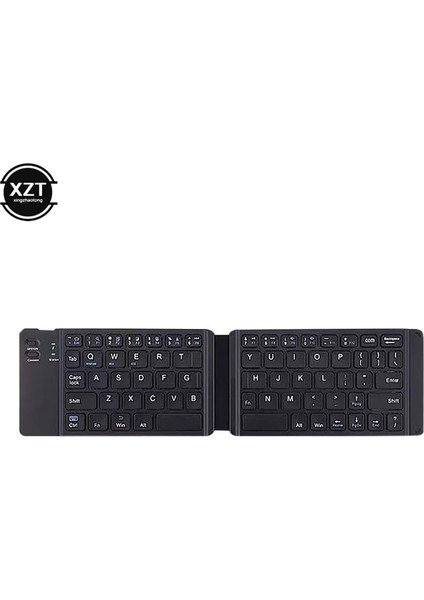 Siyah Taşınabilir Hafif Kullanışlı Mini Kablosuz Bluetooth Katlanır Klavye, Ios/android/windows ipad Tablet Telefon Için Katlanabilir Kablosuz Tuş Takımı (Yurt Dışından)