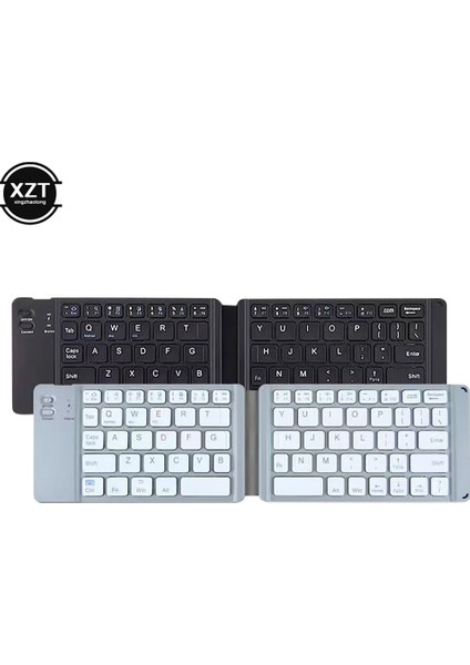 Siyah Taşınabilir Hafif Kullanışlı Mini Kablosuz Bluetooth Katlanır Klavye, Ios/android/windows ipad Tablet Telefon Için Katlanabilir Kablosuz Tuş Takımı (Yurt Dışından)