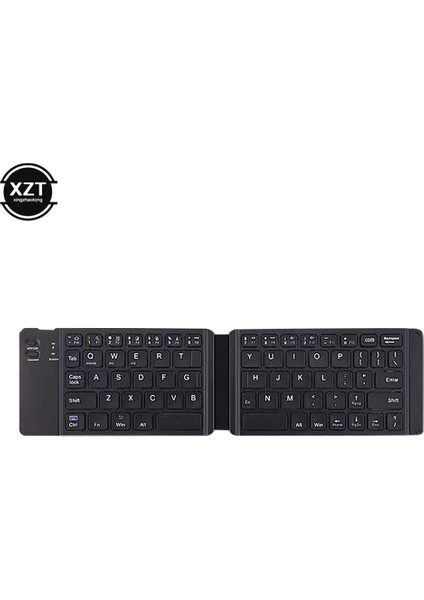 Siyah Taşınabilir Hafif Kullanışlı Mini Kablosuz Bluetooth Katlanır Klavye, Ios/android/windows ipad Tablet Telefon Için Katlanabilir Kablosuz Tuş Takımı (Yurt Dışından)