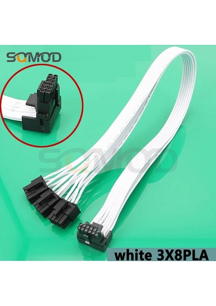 Siyah 2X8PM 40CM Yeni 2 * Cpu 8-Pin'den 16 Pin'e 3* Cpu 8-Pin Erkek Pcı-E 5.0 12VHPWR Rtx 4090 Corsair Psu 16AWG 600W Adaptör Kablosu (Yurt Dışından)