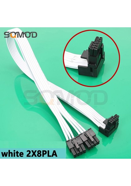 Siyah 2X8PM 40CM Yeni 2 * Cpu 8-Pin'den 16 Pin'e 3* Cpu 8-Pin Erkek Pcı-E 5.0 12VHPWR Rtx 4090 Corsair Psu 16AWG 600W Adaptör Kablosu (Yurt Dışından)