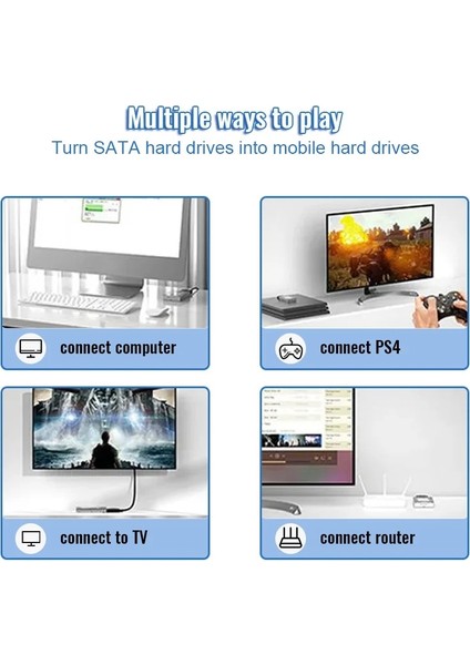 22 cm USB 2.0 Yeni USB Sata 3 Kablo Sata USB 3.0 Adaptörü 6 Gbps'ye Kadar Destek 2.5 Inç Harici SSD HDD Sabit Sürücü 22 Pin Sata Iıı A25 2.0 (Yurt Dışından)