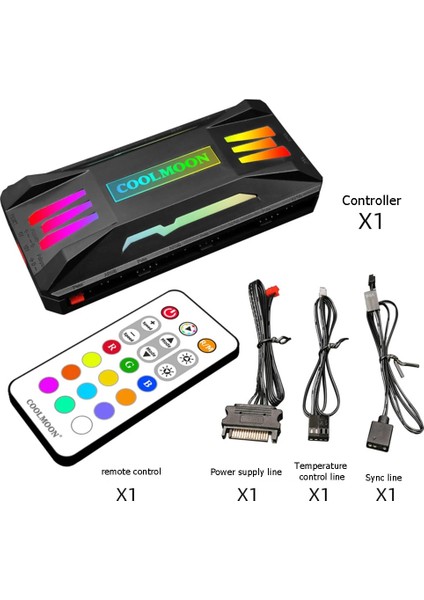 Beyaz Rgb Denetleyici 4pin Pwm 5V 3pin Argb Soğutma Fanı Akıllı Akıllı Uzaktan Kumanda Asus/msı/gigabyte/asrock Kasa Şasi (Yurt Dışından) modelleri