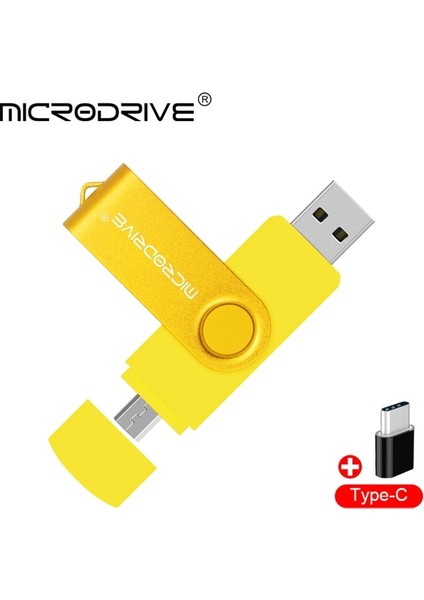 Sarı 256 GB Yüksek Hızlı USB Flash Sürücü Otg Kalem Sürücü 128 GB 64 GB USB Sopa 32 GB Tip-C Pendrive Flash Disk Android Akıllı Telefon/pc Için (Yurt Dışından)