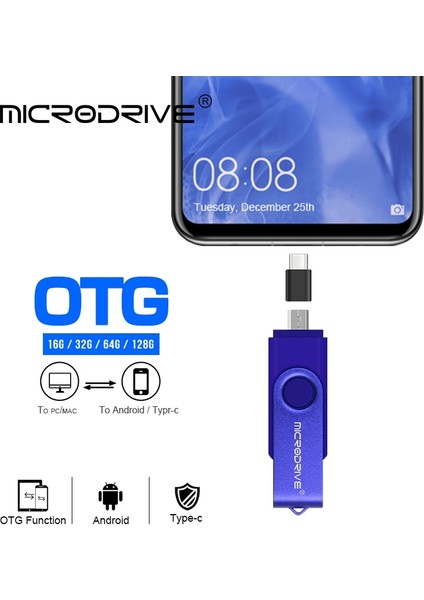 Sarı 256 GB Yüksek Hızlı USB Flash Sürücü Otg Kalem Sürücü 128 GB 64 GB USB Sopa 32 GB Tip-C Pendrive Flash Disk Android Akıllı Telefon/pc Için (Yurt Dışından)