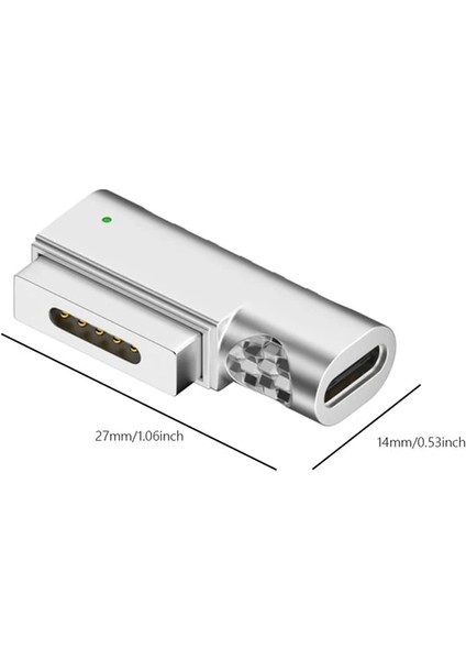 Tip-C - Manyetik 2 Manyetik USB C Adaptör Tip C/DC5521 - Magsafe 1 Magsafe 2 Konnektör Pd Dişi Hızlı Şarj Adaptörü MacBook Air/pro Için (Yurt Dışından)