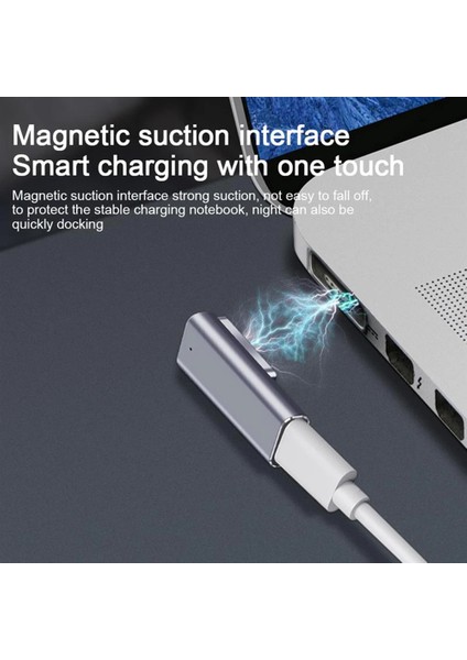 Tip-C - Manyetik 2 Manyetik USB C Adaptör Tip C/DC5521 - Magsafe 1 Magsafe 2 Konnektör Pd Dişi Hızlı Şarj Adaptörü MacBook Air/pro Için (Yurt Dışından)