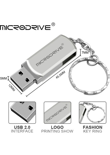 Gümüş 128 GB Metal USB Flash Sürücü 8 GB 16 GB 32 GB 64 GB 128 GB Kalem Sürücü Otg 8 16 32 64 128 GB Pendrive Memory Stick Sürücüler U Disk Su Geçirmez (Yurt Dışından)