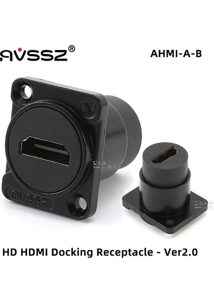 Ahdmı-A-B Avssz D Tipi HDMI 2.0 Soket Adaptörü 4K Hd Düz 90° Sağ Açı Dişi Yerleştirme Dönüştürücü Koltuk Şasi Ses Video Konektörü (Yurt Dışından)