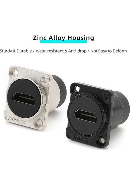 Ahdmı-A-B Avssz D Tipi HDMI 2.0 Soket Adaptörü 4K Hd Düz 90° Sağ Açı Dişi Yerleştirme Dönüştürücü Koltuk Şasi Ses Video Konektörü (Yurt Dışından)