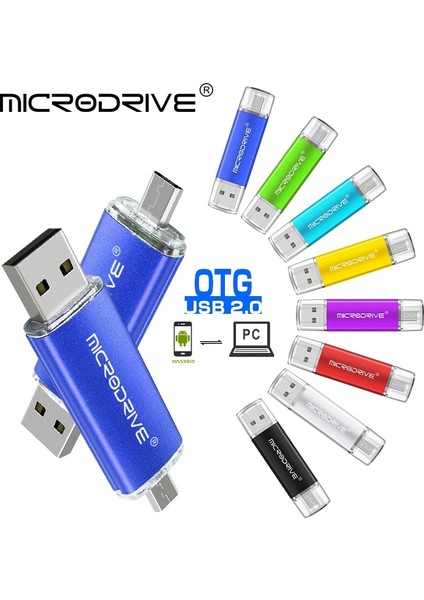 Kırmızı 128GB Mikrosürücü USB Flash Sürücü Otg Yüksek Hızlı Sürücü 128GB 64GB 32GB Harici Depolama Çift Uygulama Mikro USB Sopa (Yurt Dışından) indirimleri