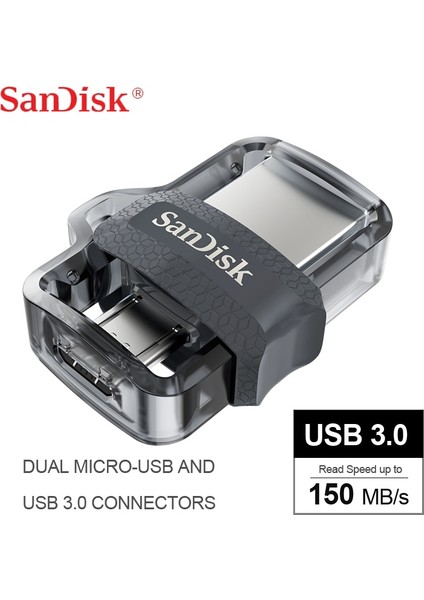 32GB Sandisk USB 3.0 Flash Sürücü 32G Yüksek Hızlı Çift Otg Pendrive 64G 128G Mini Kalem Sürücü 256GB Bellek USB Sopa Depolama Aygıtı (Yurt Dışından)