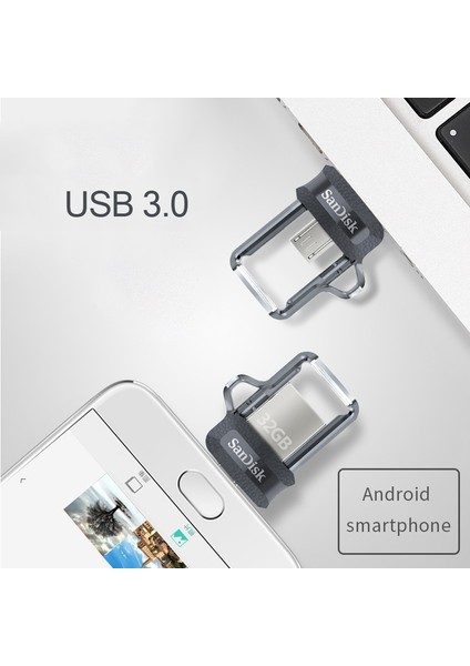 32GB Sandisk USB 3.0 Flash Sürücü 32G Yüksek Hızlı Çift Otg Pendrive 64G 128G Mini Kalem Sürücü 256GB Bellek USB Sopa Depolama Aygıtı (Yurt Dışından) fiyatları