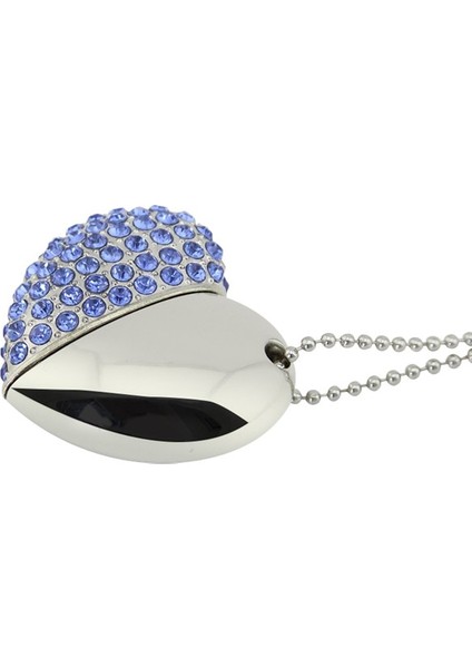 16 GB Metal Sevgi Dolu Kalp Kristal Kolye 128G USB Flash Sürücüler Başparmak Pendrive U Disk 4 GB 8 GB 16 GB 32 GB 64 GB USB Yaratıcı Hafıza Çubuğu (Yurt Dışından)