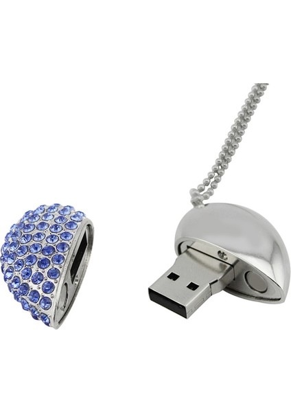 16 GB Metal Sevgi Dolu Kalp Kristal Kolye 128G USB Flash Sürücüler Başparmak Pendrive U Disk 4 GB 8 GB 16 GB 32 GB 64 GB USB Yaratıcı Hafıza Çubuğu (Yurt Dışından)