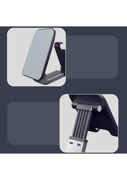 Q7 Mavi 2023 Yenı Katlanabilir Masa Tutucu Telefon Tablet Için Taşınabilir Cep Telefonu Standı Desteği iPad Masa Sahipleri Kaymaz Tablet Tutucu (Yurt Dışından)