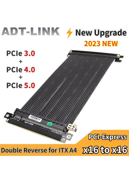 2021 Yeni Pcıe 3.0 190MM 2023 Yeni Pcıe 4.0 X16 Yükseltici Kablo Rtx 4090 Grafik Ekran Kartı Gen5/4 Esnek Uzatma Kablosu Yüksek Hızlı Pcı-E Yükseltici Gpu Itx A4 (Yurt Dışından)
