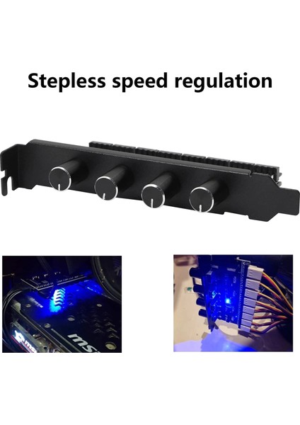 Mavi 12V Soğutma Fanı Hub Kolay Kurulum 1 Ila 3 8 Yollu Pc Kasa 4pin 3pin Hız Kontrol Cihazı Pratik Regülatör Splitter Bilgisayar Btc Için (Yurt Dışından)