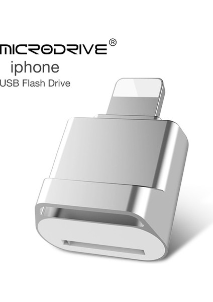 Gümüş 32GB Lightning - Usb3.0 Pendrive Adaptör Okuyucu ile Mikro Tf Sd Kart Sınıf 10 H2TESTW 32GB 64GB 128GB iPhone ipad Ios Için (Yurt Dışından)