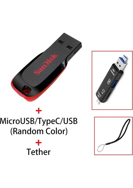 CZ50 Y211 64GB Sandisk Pendrive 128GB 64GB 32GB 16GB Mini USB Flash Sürücü 32 64 128 16 GB Kalem Sürücü 2.0 USB Sopa Disk Telefon Için Anahtar Bellek (Yurt Dışından)
