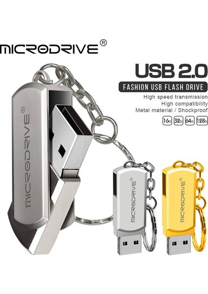 Altın 128 GB USB Flash Sürücü Mini Metal Usb2.0 Kalem Sürücü 32 GB 64 GB 128 Gbusb Sopa Pendrive Yüksek Hızlı U Disk Cle USB Hediye Özelleştirilmiş (Yurt Dışından) indirimleri