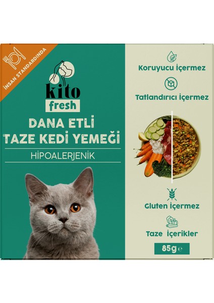 Fresh Dana Etli Kedi Yemeği 85 gr