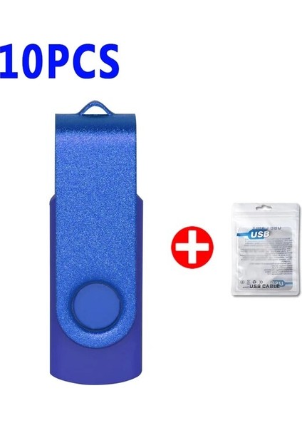 BLUE-10PCS 1 GB 10 Adet/grup Dönebilen USB Flash Sürücü 2.0 Kalem Sürücüler 64 GB 32 GB 16 GB 8 GB 4 GB Pendrive USB Memory Stick Fotoğraf Hediye Için Ücretsiz Logo (Yurt Dışından)