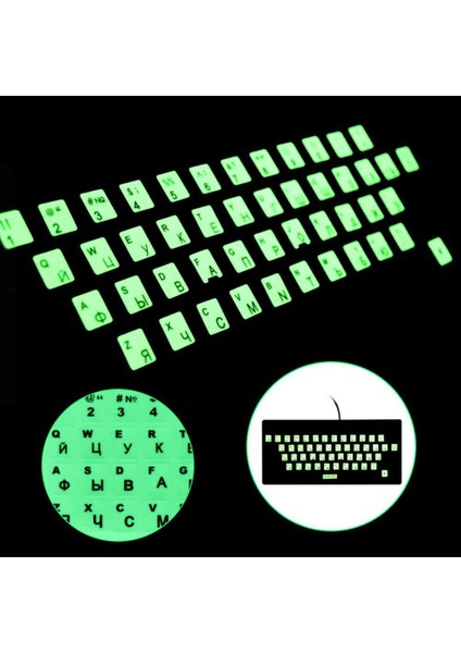 Siyah Fransızca Dizüstü Pc Için Aydınlık Klavye Etiketi Mektup Koruyucu Film Alfabe Düzeni Ispanyolca/ingilizce/rusça/arapça/fransızca Dil (Yurt Dışından) modelleri