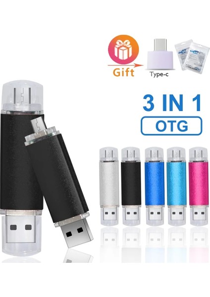 Sarı 64GB Özel Logo Otg 2.0 USB Flash Sürücü 8g 16GB 32GB 64GB USB Stick 128GB 256GB Akıllı Telefon/dizüstü Bilgisayar Için Kalem Sürücü Yüksek Hızlı Pendrive (Yurt Dışından) fiyatları