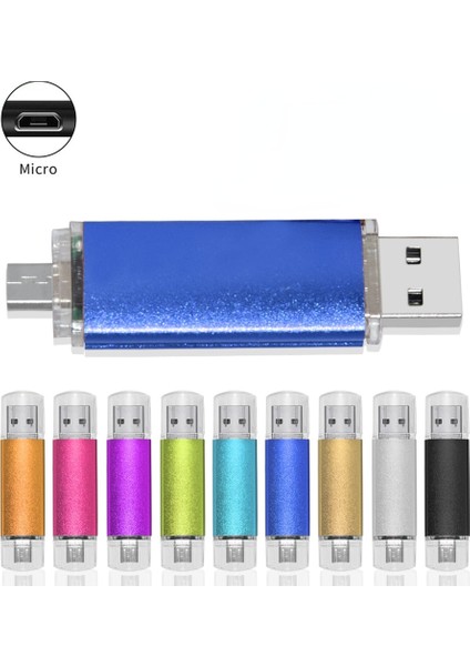 Sarı 64GB Özel Logo Otg 2.0 USB Flash Sürücü 8g 16GB 32GB 64GB USB Stick 128GB 256GB Akıllı Telefon/dizüstü Bilgisayar Için Kalem Sürücü Yüksek Hızlı Pendrive (Yurt Dışından) fırsatları