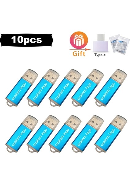 Mavi 2.0 512M X10PCS Ücretsiz Özel 10PCS USB Flash Sürücüler Kalem Sürücü 256MB 512MB 1gb 2gb 4gb 8gb 16GB Флешка USB Pendrive Memory Stick 32GB 64GB USB (Yurt Dışından)