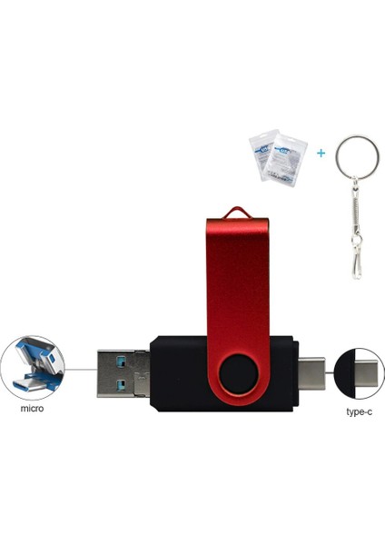 Sarı Usb3.0 64 GB 3 In 1 Otg USB Flash Sürücü Usb3.0 Tip-C Mikro USB Pendrive 512G 256G Bellek USB Sopa Kalem Sürücü 32 GB 64 GB 128 GB U Disk (Yurt Dışından)