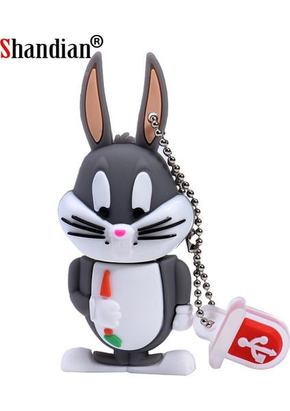 D 32GB Sevimli Tavşan USB Flash Sürücüler 64GB Karikatür Kalem Sürücü 32GB Çocuklar Için Yaratıcı Hediyeler Memory Stick 16GB Ücretsiz Anahtarlık U Disk 8gb 4gb (Yurt Dışından) fırsatları
