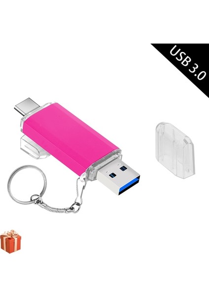 Pembe 64GB USB Flash Sürücü 2 In 1 USB 3.0 Tip C Mikro USB Sopa Otg Kalem Sürücü 512GB 256GB 128GB 64GB 32GB 16GB Pendrive U Disk (Yurt Dışından)