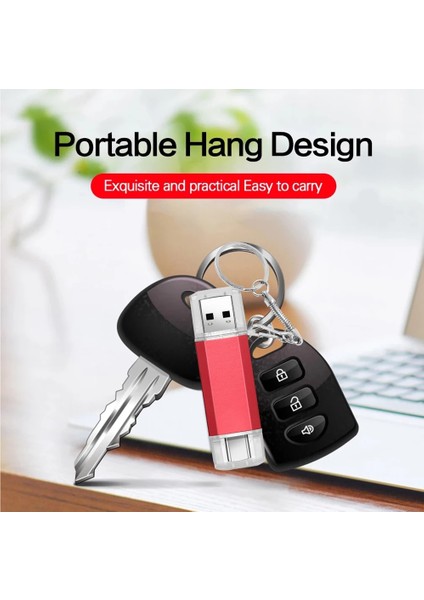 Pembe 64GB USB Flash Sürücü 2 In 1 USB 3.0 Tip C Mikro USB Sopa Otg Kalem Sürücü 512GB 256GB 128GB 64GB 32GB 16GB Pendrive U Disk (Yurt Dışından) indirimleri