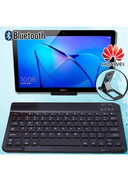 Mediapad M6 10.8 Mini Kablosuz Bluetooth Klavye Için Huawei Honor Pad 5/play Note 9.6"/mediapad M2 10/m3/m5/m6/t1/t2/t5 Tablet Klavye + Braketi (Yurt Dışından)