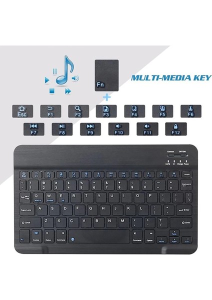 Mediapad M6 10.8 Mini Kablosuz Bluetooth Klavye Için Huawei Honor Pad 5/play Note 9.6"/mediapad M2 10/m3/m5/m6/t1/t2/t5 Tablet Klavye + Braketi (Yurt Dışından)