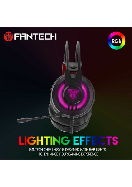 Siyah Fantech Oyun Kulaklığı 3.5mm Kablolu Kulaklıklar Rgb Işık Surround Ses Stereo Kulaklık Bilgisayar Dizüstü Ps4 Için Yeni X-Box (Yurt Dışından) modelleri