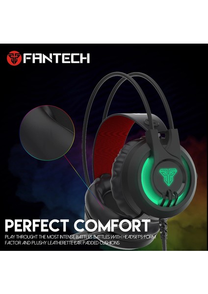 Siyah Fantech Oyun Kulaklığı 3.5mm Kablolu Kulaklıklar Rgb Işık Surround Ses Stereo Kulaklık Bilgisayar Dizüstü Ps4 Için Yeni X-Box (Yurt Dışından) fırsatları