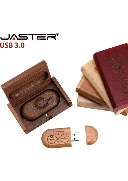 Bambu Kutulu 16 GB 5 Adet/grup Jaster USB 3.0 Ahşap USB + Kutu Kalem Sürücü 4 GB 16 GB 32 GB 64 GB USB Flash Sürücü Pendrive Memory Stick 1 Adet Ücretsiz Özel Logo (Yurt Dışından)