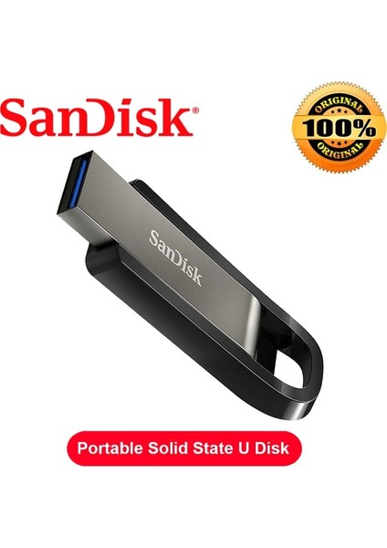 CZ810 64 GB Sandisk Extreme Go CZ810 256 GB Pendrive USB 3.2 Katı Hal Flash Sürücü 128 GB 400 Mb/s'ye Kadar Orijinal USB Flash Sürücü Pendisk (Yurt Dışından)