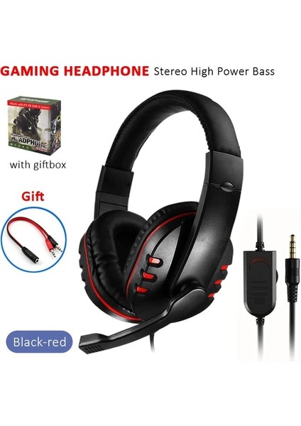 C Oyun Kulaklığı Aşırı Kulak Kablolu Oyun Kulaklık Derin Bas Stereo Casque Mikrofon ile Ps5/ps4/xbox/pc/dizüstü Bilgisayar (Yurt Dışından)