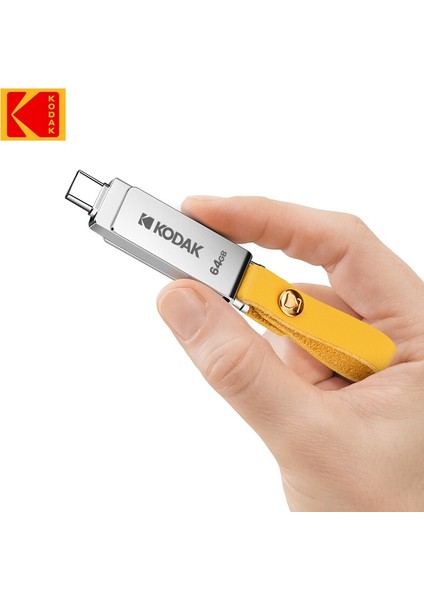 64 GB Kodak K243C USB Flash Sürücü Otg 256 GB 32 GB 64 GB 128 GB USB 3.1 Tip C Kalem Sürücü Yüksek Hızlı Pendrives Telefon Için Kordon ile (Yurt Dışından)