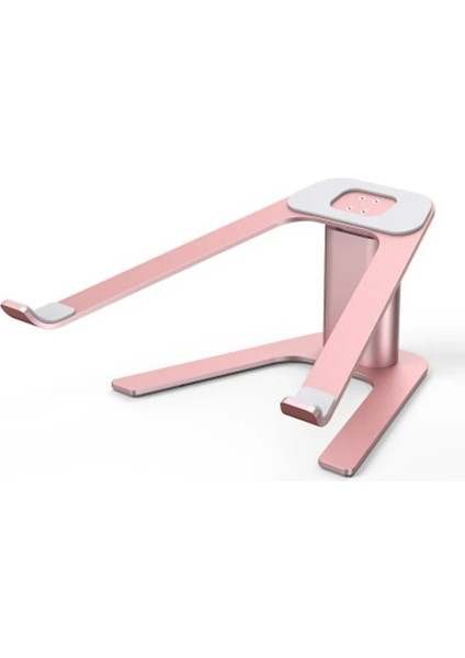 Pembe Dizüstü Bilgisayar Yükseltici Standı Açısı Ayarlanabilir Yükseklik 360 Dönen Alüminyum Ergonomik Bilgisayar Dizüstü MacBook Pro Air Için Standı Tutucu (Yurt Dışından)