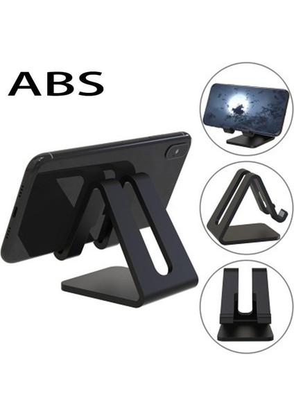 Abs Malzeme Evrensel Alüminyum Stand Masası Tutucu Xiaomi Huawei Için Cep Telefonu Tutucu iPhone Için Metal Tablet Standı ipad Için Siyah Altın (Yurt Dışından)