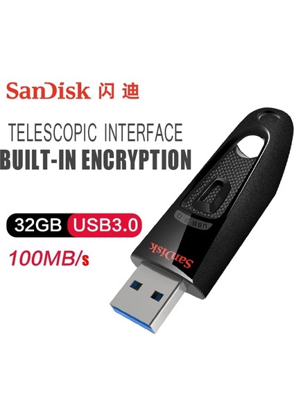 128 GB 100% Orijinal Sandisk CZ48 USB 3.0 Flash Sürücü 32 GB Yüksek Hızlı Pendrive Disk 16 GB 256 GB 64 GB 128G 512G USB Flash Sürücü Sopa USB (Yurt Dışından)