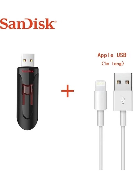 Apple Veri Kablosu 16 GB Sandisk Flash Sürücü Bellek Telefon CZ600 USB 3.0 16 GB 32 GB 64 GB 128 GB 256 GB U Disk Yüksek Hızlı Pendrive Ayarlanabilir Süper (Yurt Dışından)