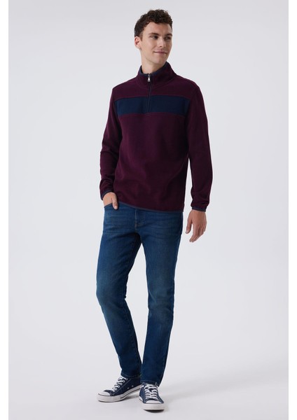 Poys Erkek Sweatshırt Bordo