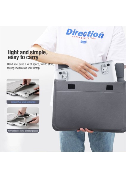 Siyah ve Gümüş Nıllkın Dizüstü Evrensel Taşınabilir Dizüstü Standı Ayarlanabilir Tutucu Çinko Alaşım Tablet Standı MacBook Pro Isı Yayını (Yurt Dışından)