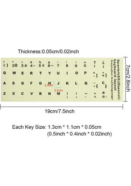 Siyah Italyan Aydınlık Klavye Çıkartmalar Mektup Koruyucu Film Alfabe Düzeni Dizüstü Pc Için Ispanyolca/ingilizce/rusça/arapça/fransızca Dil (Yurt Dışından)